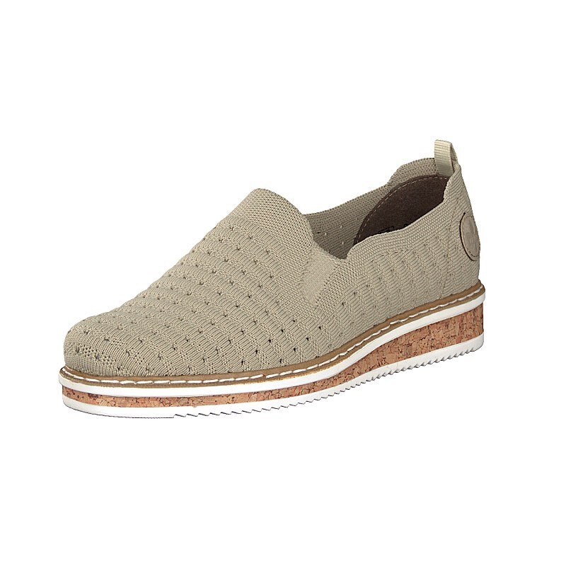 Damske Slip On Rieker N0385-62, Béžové